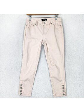 Talbots Jeans Womens 4 Petite Pink Flawless Five-Pocket Slim Crop Stretch Casual